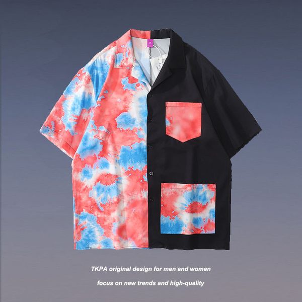tkpa high street cashew flower color matching short sleeve shirt men's and women's hip hop street loose hiphop half sleeve shirt, White;black
tkpa high street cashew flower color matching short sleeve shirt men's and women's hip hop street loose hiphop half sleeve shirt, White;black