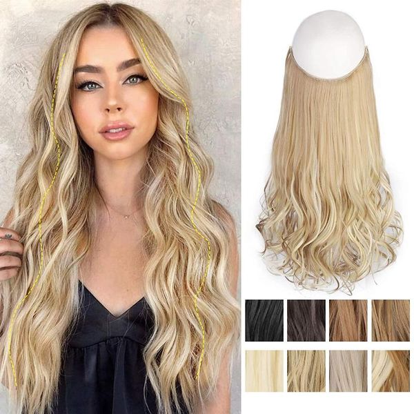 synthetic wigs lativ long wave halo hair fish line fake piece with clip one false hairpiece bleach blond black
synthetic wigs lativ long wave halo hair fish line fake piece with clip one false hairpiece bleach blond black