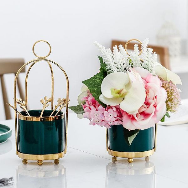 flower vases ceramic metal fruit fork storage jar plant decoration creative deskornaments wedding supplies
flower vases ceramic metal fruit fork storage jar plant decoration creative deskornaments wedding supplies