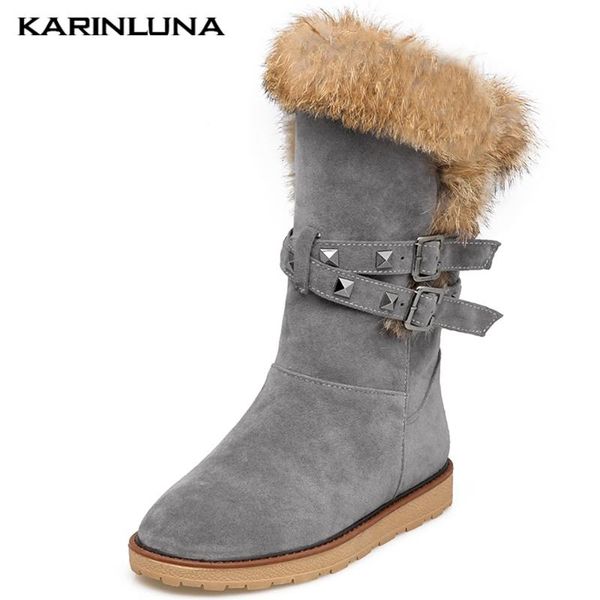 boots karin 2021 brand fashion women fur keep warm mid-calf buckle straps flat with snow winter, Black
boots karin 2021 brand fashion women fur keep warm mid-calf buckle straps flat with snow winter, Black