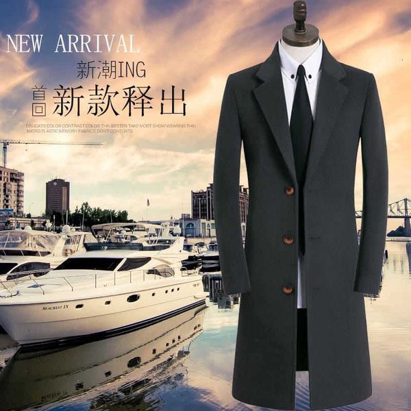 wool coat men's windbreaker winter wool medium and long korean loose thickened men, Black
wool coat men's windbreaker winter wool medium and long korean loose thickened men, Black