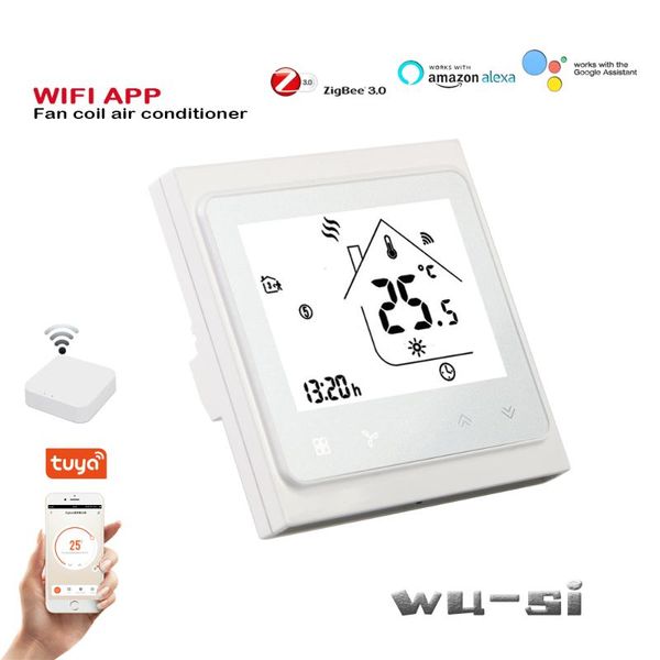 smart home control 95-240vac tuya wifi zigbee thermostat 2p fan coil valve for heating or cooling
smart home control 95-240vac tuya wifi zigbee thermostat 2p fan coil valve for heating or cooling