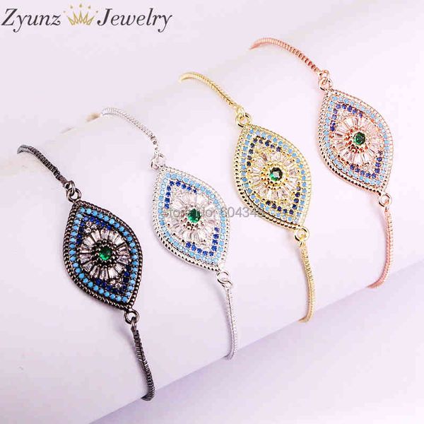 10pcs zyz333-5108 turkish style micro pave cz bracelet, crystal zirconia oval eye charm adjustable chain bracelets for women, Golden;silver
10pcs zyz333-5108 turkish style micro pave cz bracelet, crystal zirconia oval eye charm adjustable chain bracelets for women, Golden;silver