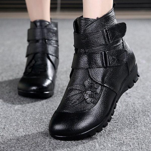 boots genuine leather female winter plush shoes women ankle snow 2021 trendy, Black
boots genuine leather female winter plush shoes women ankle snow 2021 trendy, Black