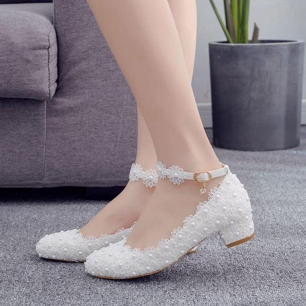 dress shoes large size women's square heel round head single white lace pearl wedding fashion pumps party high heels, Black
dress shoes large size women's square heel round head single white lace pearl wedding fashion pumps party high heels, Black