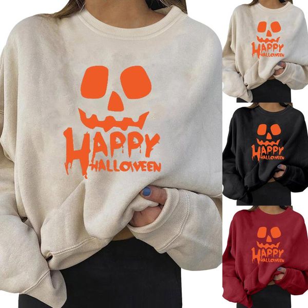 women's hoodies & sweatshirts womens casual long sleeve fashion round neck halloween printed letter female loose poleras mujer, Black
women's hoodies & sweatshirts womens casual long sleeve fashion round neck halloween printed letter female loose poleras mujer, Black