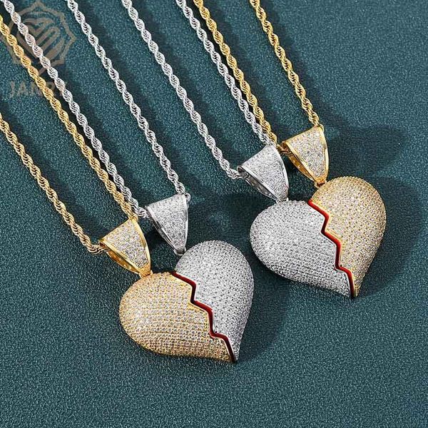 charms janry solid back heart broken with magnet iced out pendant necklace men women cz chains hip hop gold silver color, Bronze;silver
charms janry solid back heart broken with magnet iced out pendant necklace men women cz chains hip hop gold silver color, Bronze;silver