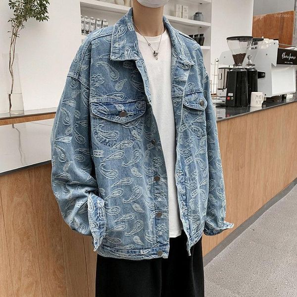 ins dark black european and american high street hip hop fashion brand west cashew flower loose versatile denim jacket men's jackets, Black;brown
ins dark black european and american high street hip hop fashion brand west cashew flower loose versatile denim jacket men's jackets, Black;brown
