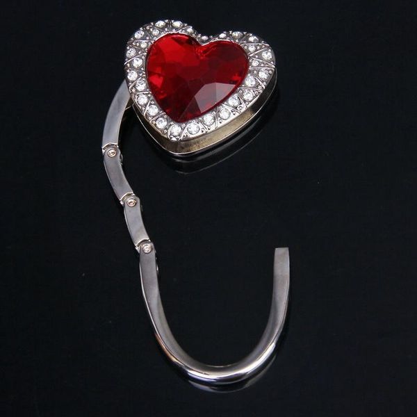 robe hooks support hook of handbag folding in red heart shape with rhinestone decoration
robe hooks support hook of handbag folding in red heart shape with rhinestone decoration