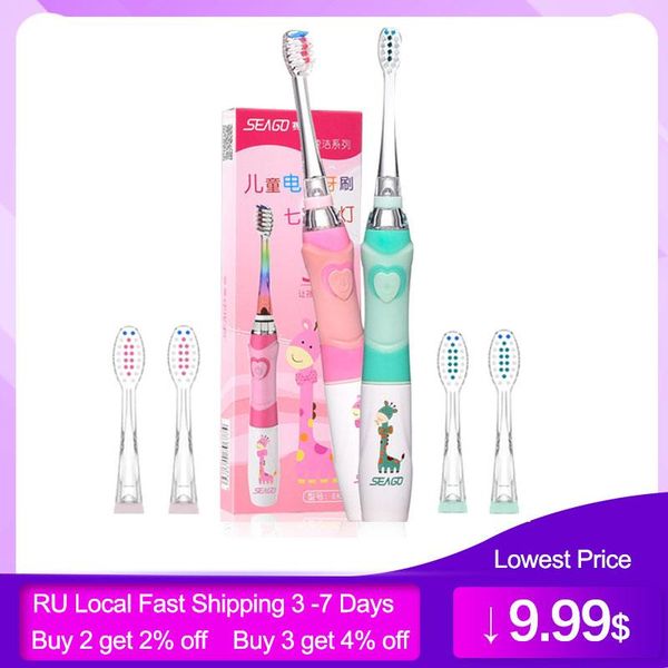 smart electric toothbrush seago children's led light reminder replacement nozzles battery supply sonic for 3 years+
smart electric toothbrush seago children's led light reminder replacement nozzles battery supply sonic for 3 years+