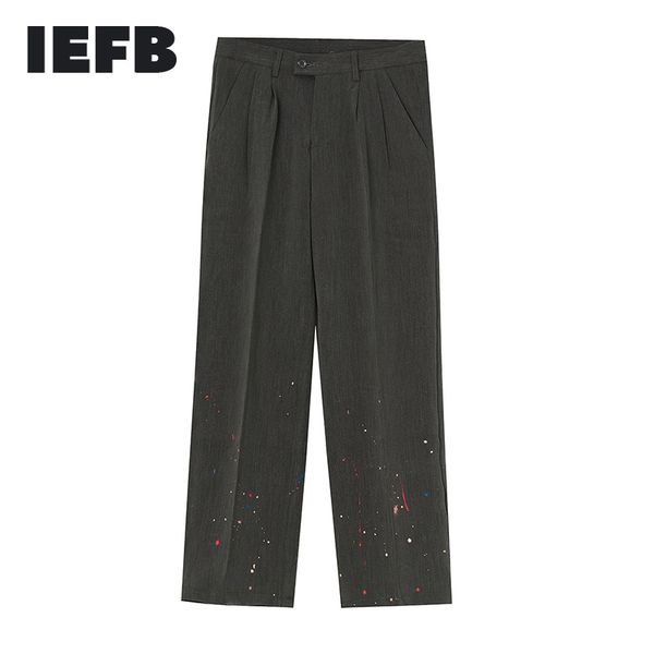 iefb men's clothing spring korean style hem paint splashing ink straight black trousers men's causal suit pants 9y5976 210524
iefb men's clothing spring korean style hem paint splashing ink straight black trousers men's causal suit pants 9y5976 210524
