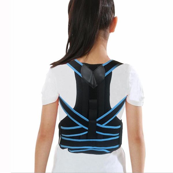 kids back braces sports protector basketball running lumbar support belt keep spine straight posture corrector, Black;blue
kids back braces sports protector basketball running lumbar support belt keep spine straight posture corrector, Black;blue