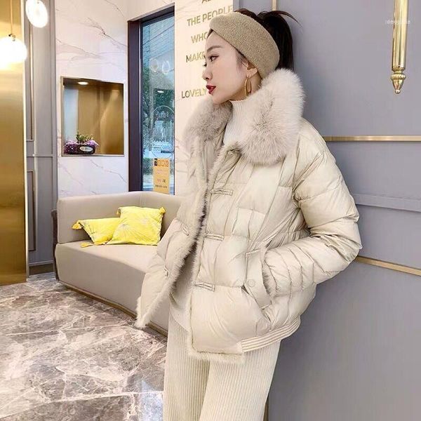 women's down & parkas european winter style of fashion short spell heavy hair get white duck jacket1, Black
women's down & parkas european winter style of fashion short spell heavy hair get white duck jacket1, Black
