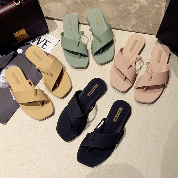 fashion korean solid color flip flops for women to wear students' beach shoes net red beach flat bottom slippers, Black
fashion korean solid color flip flops for women to wear students' beach shoes net red beach flat bottom slippers, Black