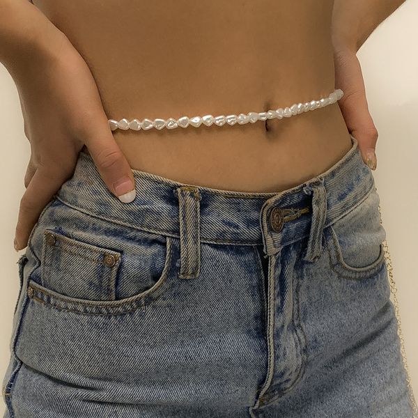 chic summer fashion elegant woman belts alloy imitation pearl chain belts women body accessories, Silver
chic summer fashion elegant woman belts alloy imitation pearl chain belts women body accessories, Silver