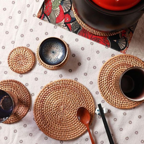 table runner natural rattan placemat for dining decorative bowl mat coasters insulation placemats kitchen accessories
table runner natural rattan placemat for dining decorative bowl mat coasters insulation placemats kitchen accessories