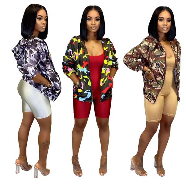 women's jackets women fashion long sleeve camouflage coat jacket, Black;brown