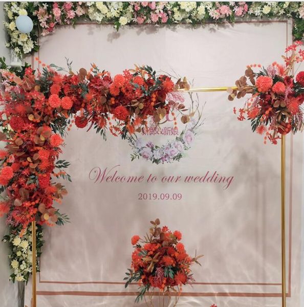party decoration wedding props stage background frame wrought iron decorative flower stand custom golden square arch shelf
party decoration wedding props stage background frame wrought iron decorative flower stand custom golden square arch shelf