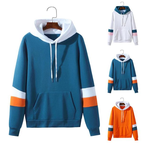 men's hoodies & sweatshirts fashion stripe color block young men pullovers hooded pullover winter warm casual pockets hoodie sweatshirt, Black
men's hoodies & sweatshirts fashion stripe color block young men pullovers hooded pullover winter warm casual pockets hoodie sweatshirt, Black
