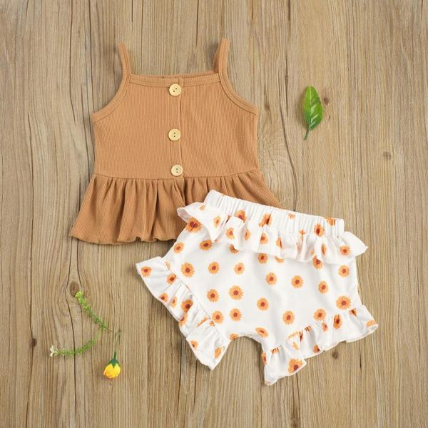 clothing sets 0-5y kids baby girl sleeveless button vest ruffle sunflower triangle shorts summer cute 2pcs outfits set, White
clothing sets 0-5y kids baby girl sleeveless button vest ruffle sunflower triangle shorts summer cute 2pcs outfits set, White