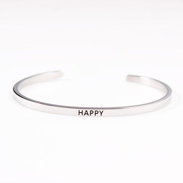 bangle 2021 engraved happy bracelet silver stainless steel positive inspirational quote hand imprint cuff mantra bracelets, Black
bangle 2021 engraved happy bracelet silver stainless steel positive inspirational quote hand imprint cuff mantra bracelets, Black
