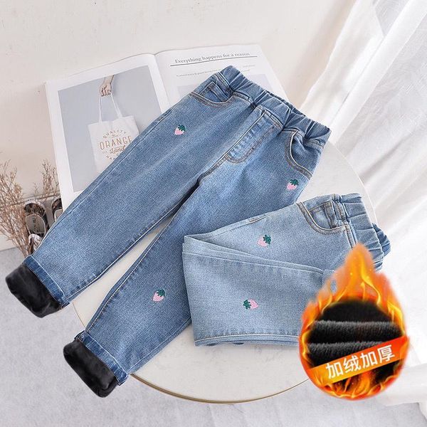 girls spring winter strawberry embroidery denim pants kids jeans trousers for teenagers ripped 9m-7years, Blue
girls spring winter strawberry embroidery denim pants kids jeans trousers for teenagers ripped 9m-7years, Blue