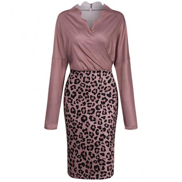 casual dresses women leopard patchwork dress autumn winter long sleeve v neck waist tight bodycon ladies slim elastic, Black;gray
casual dresses women leopard patchwork dress autumn winter long sleeve v neck waist tight bodycon ladies slim elastic, Black;gray