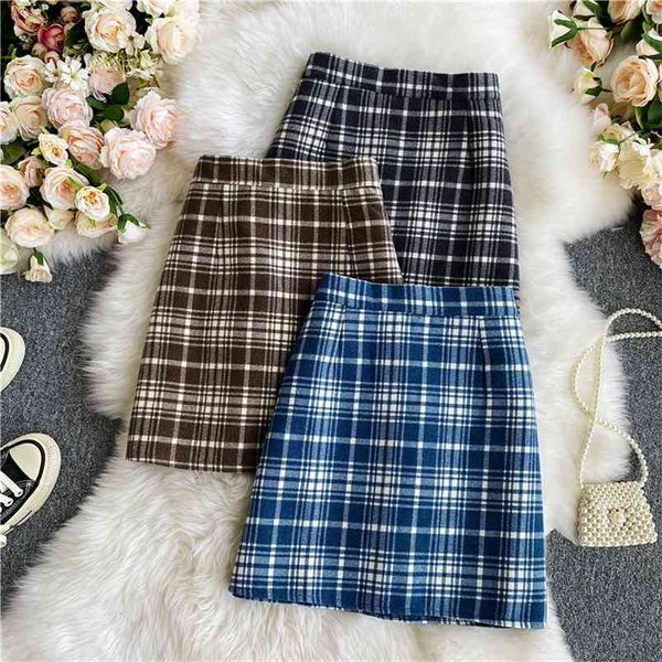 plaid skirt autumn and winter women's korean style high waist all-match college a-line short hip hk068 210507, Black
plaid skirt autumn and winter women's korean style high waist all-match college a-line short hip hk068 210507, Black
