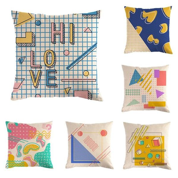 45cm*45cm cushion cover watercolor memphis geometric pattern linen/cotton pillow case home decorative cushion/decorative
45cm*45cm cushion cover watercolor memphis geometric pattern linen/cotton pillow case home decorative cushion/decorative