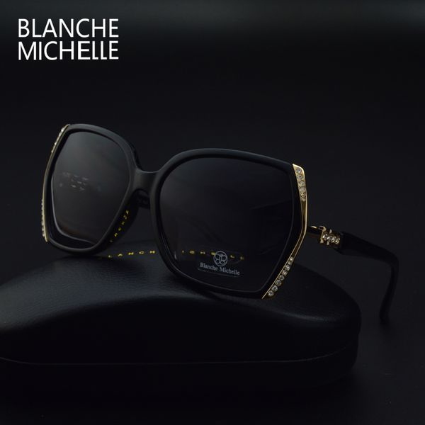luxury designer sunglasses blanche michelle oversized polarized women uv400 oculos de sol gradient driving sun glasses with box 0622, White;black 
luxury designer sunglasses blanche michelle oversized polarized women uv400 oculos de sol gradient driving sun glasses with box 0622, White;black