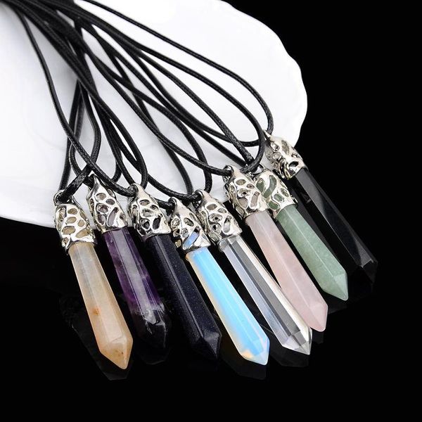 pendant necklaces natural crystal stoen necklace gem hexagon neck post sweater chain jewelry accessories, Silver
pendant necklaces natural crystal stoen necklace gem hexagon neck post sweater chain jewelry accessories, Silver