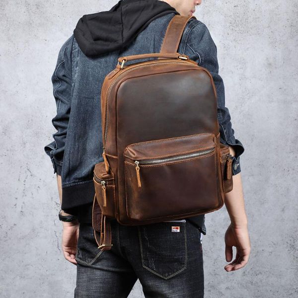 backpack dhl men's vintage genuine leather lapschoolbag crazy-horse bag travel cowhide weekender
backpack dhl men's vintage genuine leather lapschoolbag crazy-horse bag travel cowhide weekender