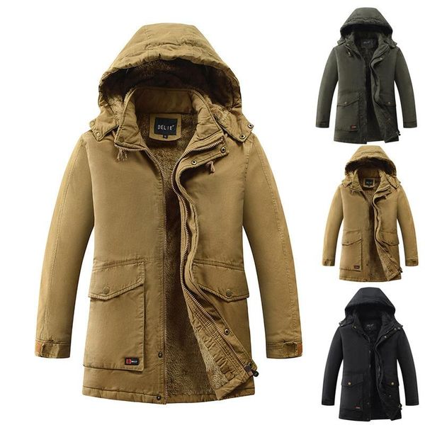 men's jackets winter cotton clothes hooded zipper solid color plush thickened, Black;brown
men's jackets winter cotton clothes hooded zipper solid color plush thickened, Black;brown