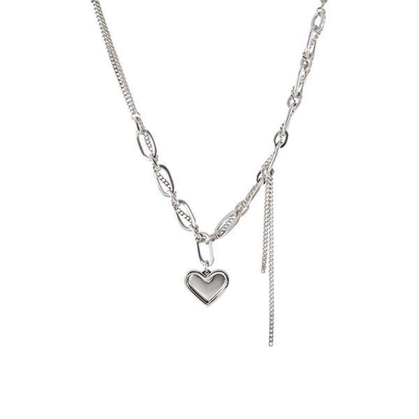 pendant necklaces potcet korea 2021 fashion trend women's stainless steel heart necklace hip hop jewelry, Silver
pendant necklaces potcet korea 2021 fashion trend women's stainless steel heart necklace hip hop jewelry, Silver