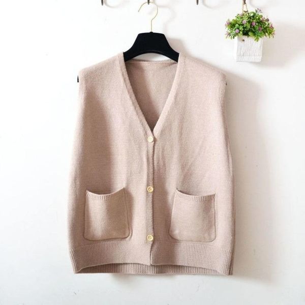 women's knits & tees knitted vest spring and autumn style korean loose simple sleeveless v-neck cardigan all-match casual top, White
women's knits & tees knitted vest spring and autumn style korean loose simple sleeveless v-neck cardigan all-match casual top, White