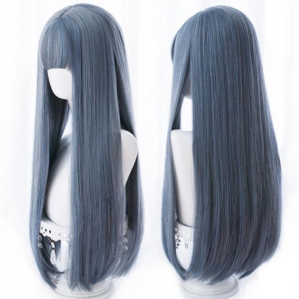 synthetic wigs houyan long straight lady gray blue high temperature resistant wig cosplay party natural, Black
synthetic wigs houyan long straight lady gray blue high temperature resistant wig cosplay party natural, Black