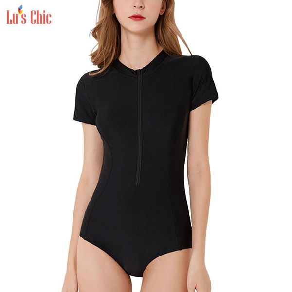 one-piece suits lu's chic short sleeve triangle bottom surf swimsuit women zip rash guard one piece bathing suit
one-piece suits lu's chic short sleeve triangle bottom surf swimsuit women zip rash guard one piece bathing suit