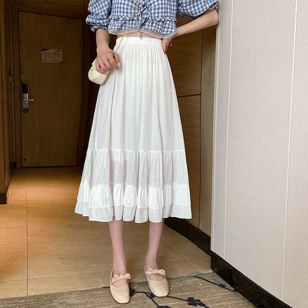 skirts ruffled white half-length women's spring high-waisted thin a-line covering crotch bag hip mid-length skirt h85f, Black
skirts ruffled white half-length women's spring high-waisted thin a-line covering crotch bag hip mid-length skirt h85f, Black