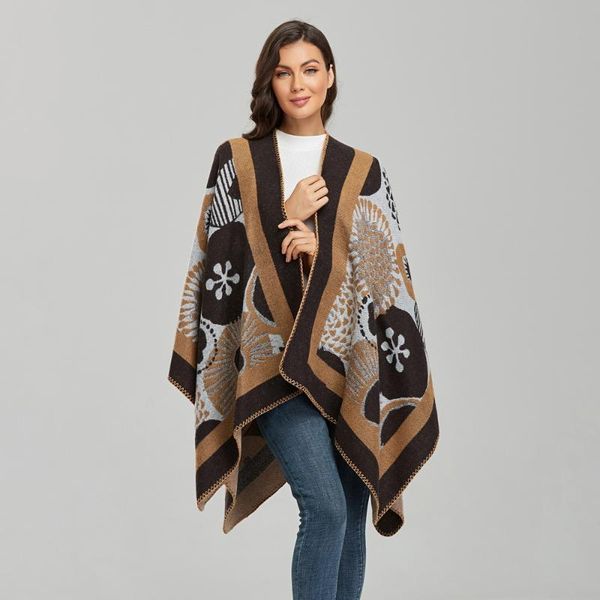 scarves winter women poncho lady thick warm acrylic blanket scarf shawl wraps floral cashmere feel pashmina cape 150*130 cm, Blue;gray
scarves winter women poncho lady thick warm acrylic blanket scarf shawl wraps floral cashmere feel pashmina cape 150*130 cm, Blue;gray