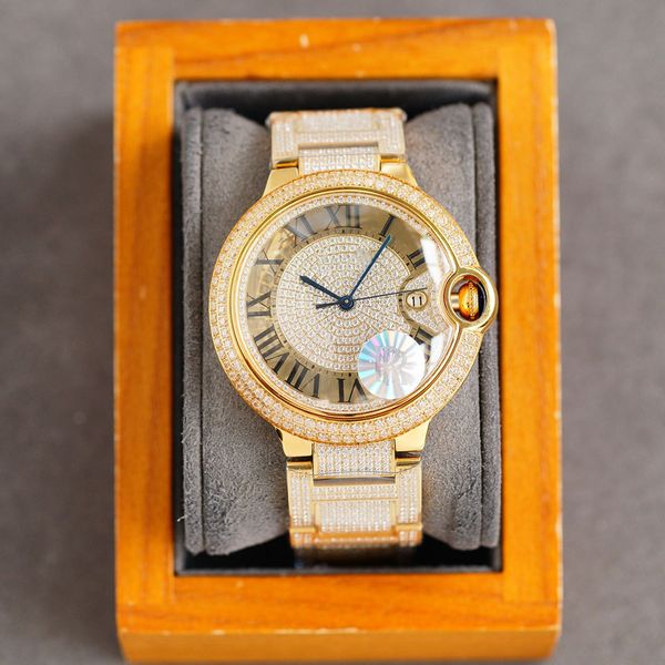 full diamond series mens watch automatic mechanical sapphire watches 42mm ladiy wristwatch high-end stainless steel belt montre de luxe, Slivery;brown
full diamond series mens watch automatic mechanical sapphire watches 42mm ladiy wristwatch high-end stainless steel belt montre de luxe, Slivery;brown