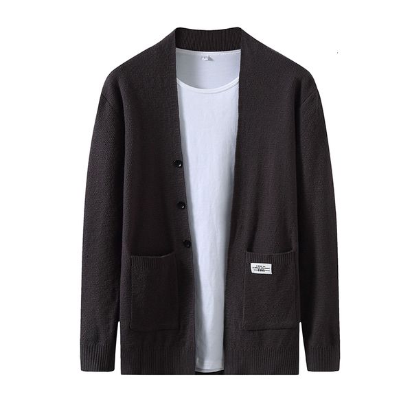 men's sweaters spring and autumn 2021 men's v-neck cardigan, White;black
men's sweaters spring and autumn 2021 men's v-neck cardigan, White;black
