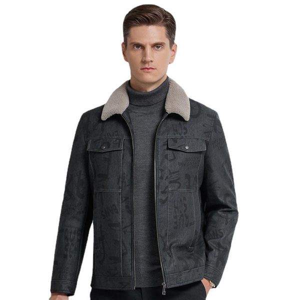 men's jackets 222 winter clothing plus size young and middle-aged men with thick lamb fur collar printed leather jacket short denim dow, Black;brown
men's jackets 222 winter clothing plus size young and middle-aged men with thick lamb fur collar printed leather jacket short denim dow, Black;brown