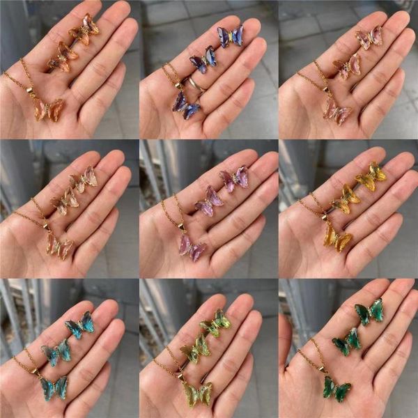 earrings & necklace cross-border -selling butterfly crystal set in europe and america, copper micro-inlaid zircon electroplating 18k real go, Silver
earrings & necklace cross-border -selling butterfly crystal set in europe and america, copper micro-inlaid zircon electroplating 18k real go, Silver