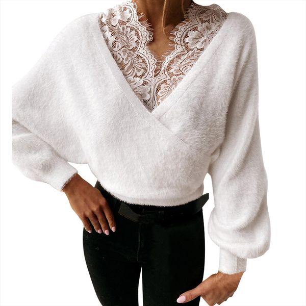 winter woman ins mink fur womens sweater knitted lace knitwear mujer suteres kobieta swetry pull femme, White;black
winter woman ins mink fur womens sweater knitted lace knitwear mujer suteres kobieta swetry pull femme, White;black
