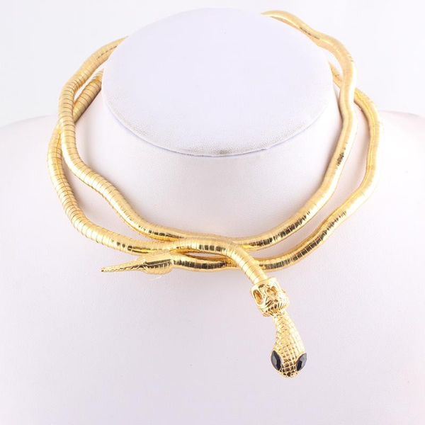 chains punk cool bendy multilayer metal alloy gold black color snake necklace and bracelet for women men hip hop jewelry, Silver
chains punk cool bendy multilayer metal alloy gold black color snake necklace and bracelet for women men hip hop jewelry, Silver