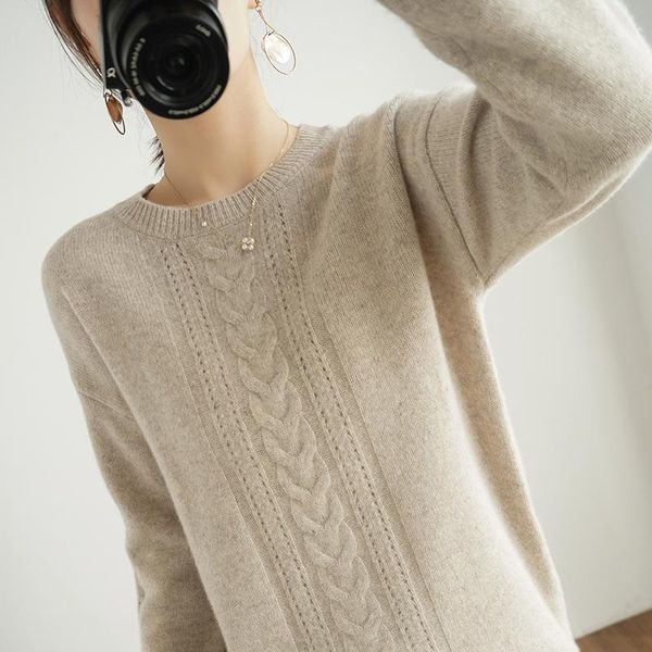 high-end autumn winter double thickening loose100% cashmere and wool o-neck sweater women's knitted girl clothes outwear sweaters, White;black
high-end autumn winter double thickening loose100% cashmere and wool o-neck sweater women's knitted girl clothes outwear sweaters, White;black