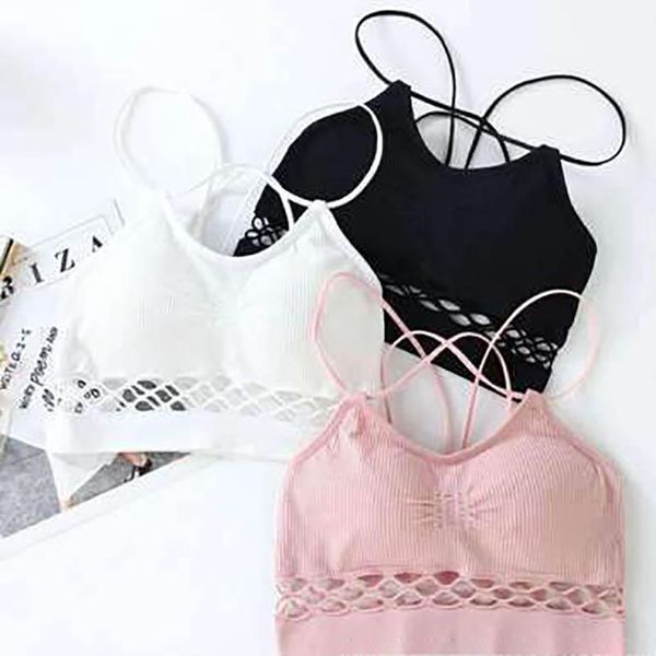 bustiers & corsets camisole hollow out women bras cross strap pure color female fitness seamless lingerie push up backless bralette, Black;white
bustiers & corsets camisole hollow out women bras cross strap pure color female fitness seamless lingerie push up backless bralette, Black;white