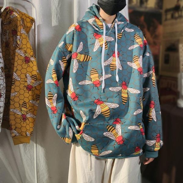 men's hoodies & sweatshirts men hoodie suit fashion print autumn casual winter bees long sleeve pocket thick warm sweatshirt pullover, Black
men's hoodies & sweatshirts men hoodie suit fashion print autumn casual winter bees long sleeve pocket thick warm sweatshirt pullover, Black