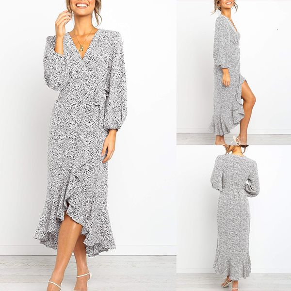 dress v-neck lady irregular dot print long sleeve high waist lace chiffon mid-calf women white es j1yl, Black;gray
dress v-neck lady irregular dot print long sleeve high waist lace chiffon mid-calf women white es j1yl, Black;gray