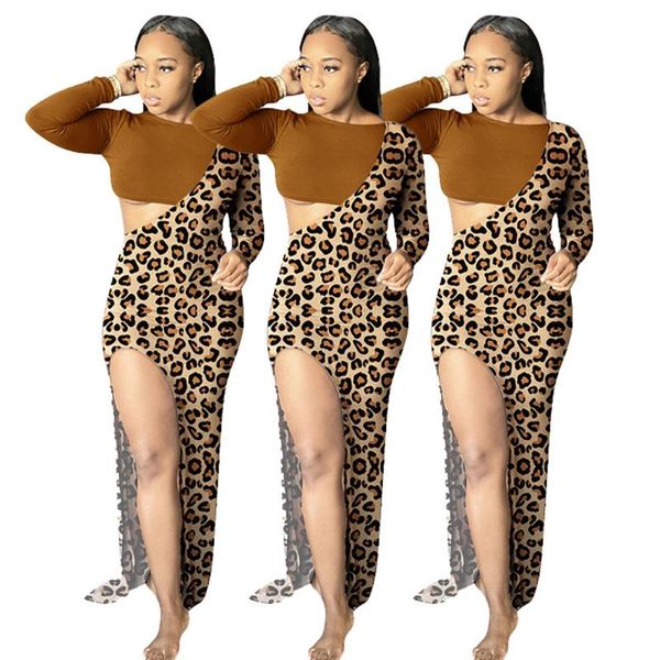 casual dresses xq012 leopard print long sleeve bodycon patchwork midi maxi skirts suit women's set street wear club party dress, Black;gray
casual dresses xq012 leopard print long sleeve bodycon patchwork midi maxi skirts suit women's set street wear club party dress, Black;gray